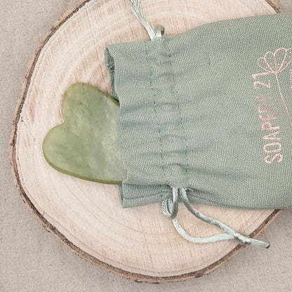 Jade Gua Sha – Facial Massage Tool with Giftbag & Guide
