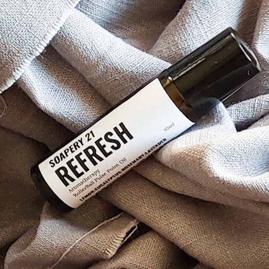 REFRESH Aromatherapy Perfume Roller – Lemon, Rosemary & Eucalytpus Blend