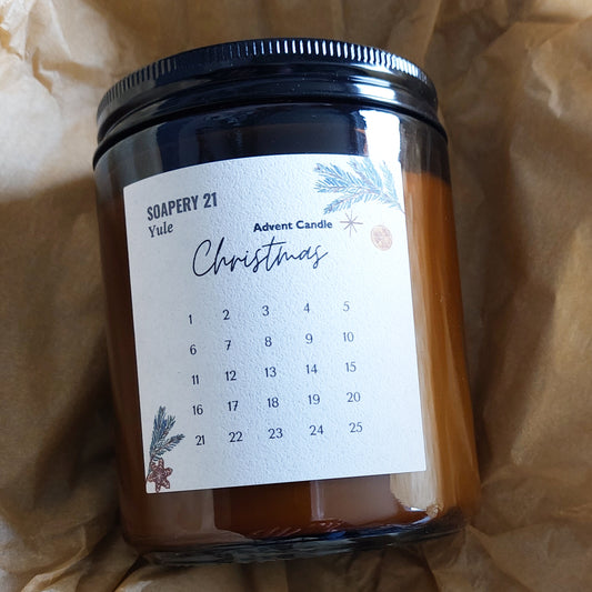 Advent Candle YULE | Festive Soy Wax Christmas Candle