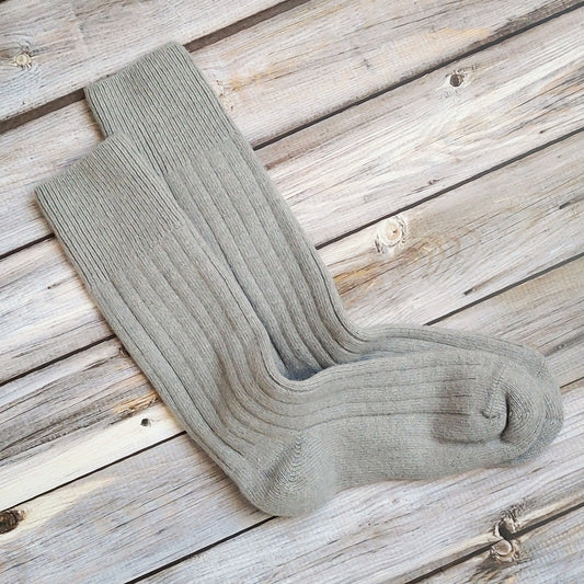 PAIRS Merino Bed Socks – Warm Grey (Size 4–8)