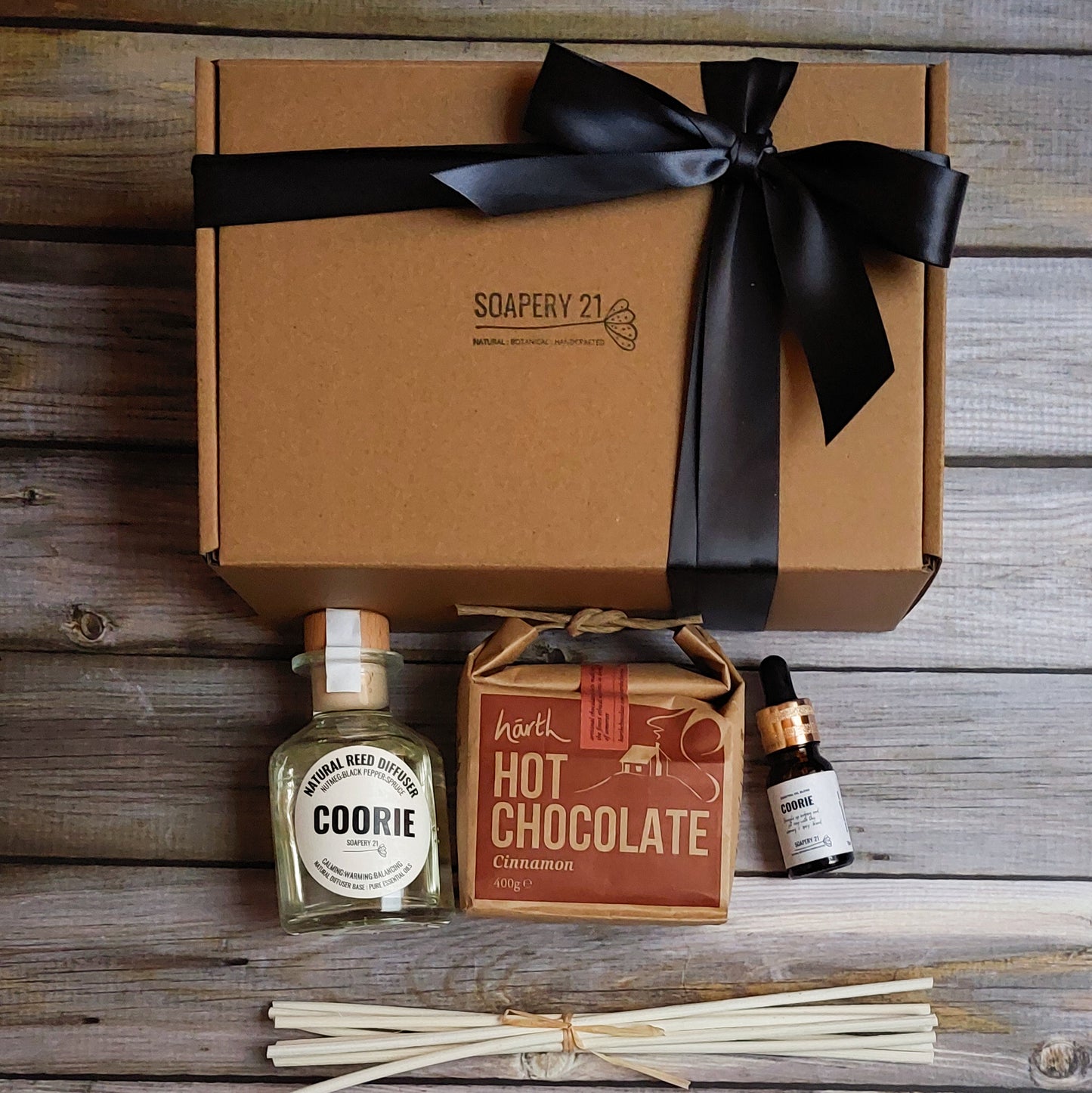 Coorie-In Gift Box | Winter Aromatherapy & Hot Chocolate Set