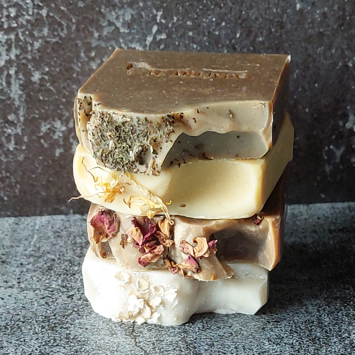 Natural Soap Bundle – 4 Handmade Bars | Calm, Relax, Refresh & Rosy