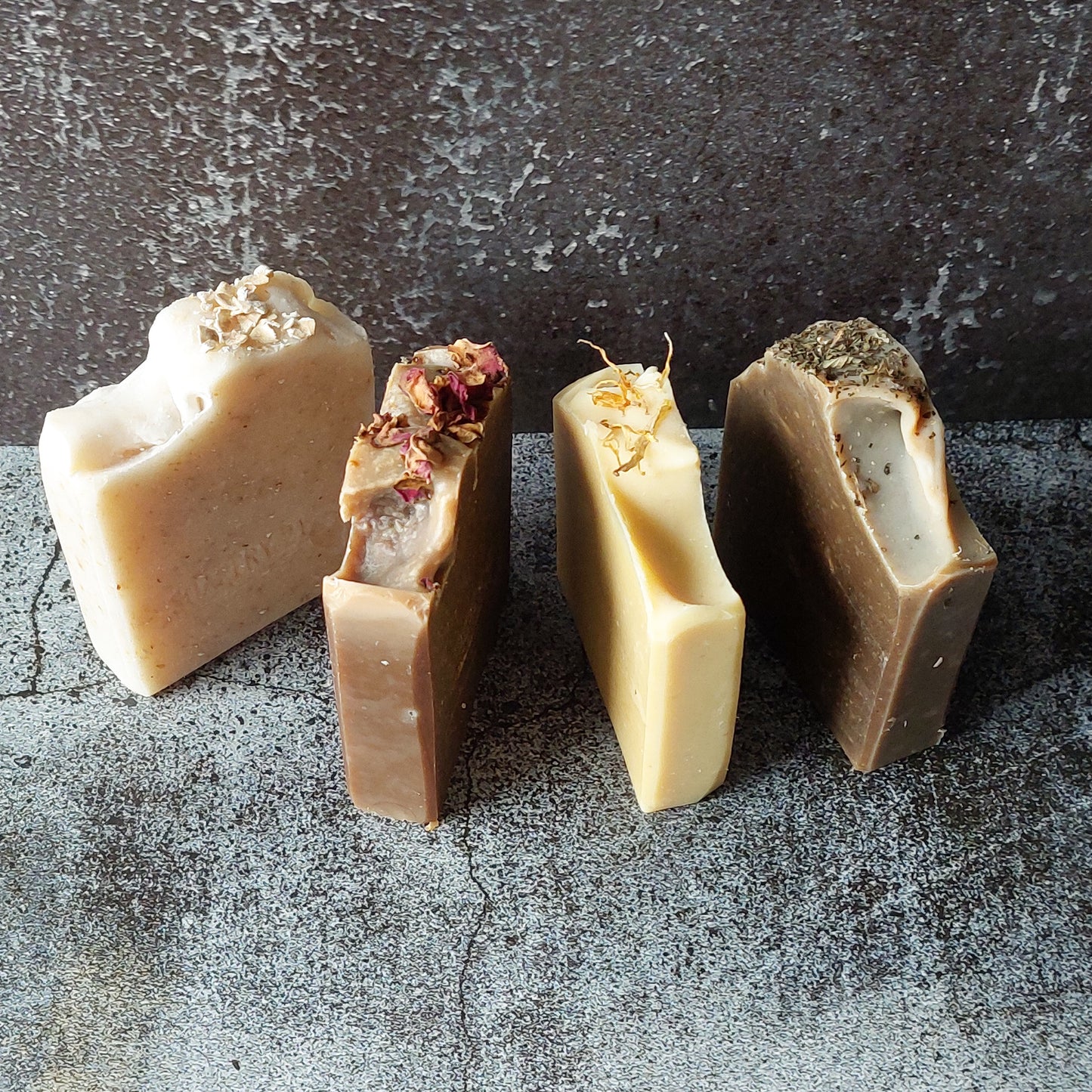Natural Soap Bundle – 4 Handmade Bars | Calm, Relax, Refresh & Rosy