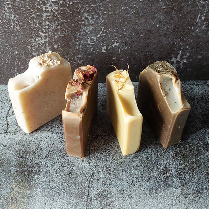 Natural Soap Bundle – 4 Handmade Bars | Calm, Relax, Refresh & Rosy